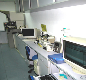 The quality lab with measuring equipment